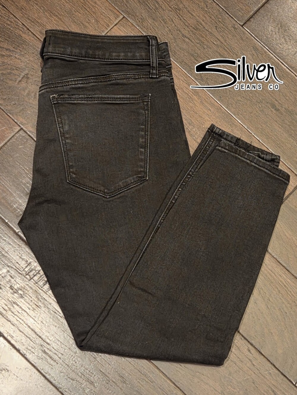 Silver Jeans Womens Avery Skinny Crop Black Jeans 31W 25L